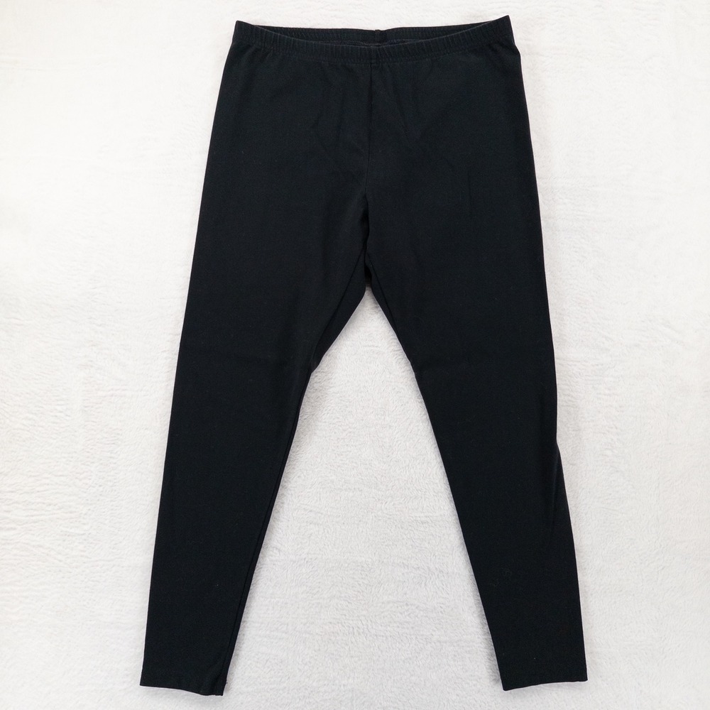J. Jill Womens Pima Ankle Leggings Sz Medium Black Cotton Stretch Casual Basic